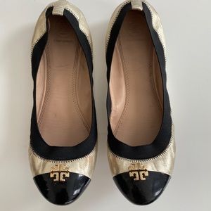 Tory Burch Jolie Two Tone Ballet Flats